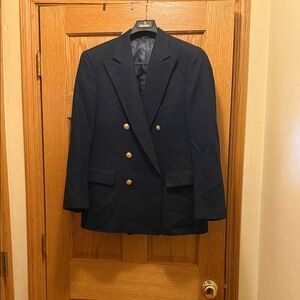 Chaps Navy Jacket with Gold buttons